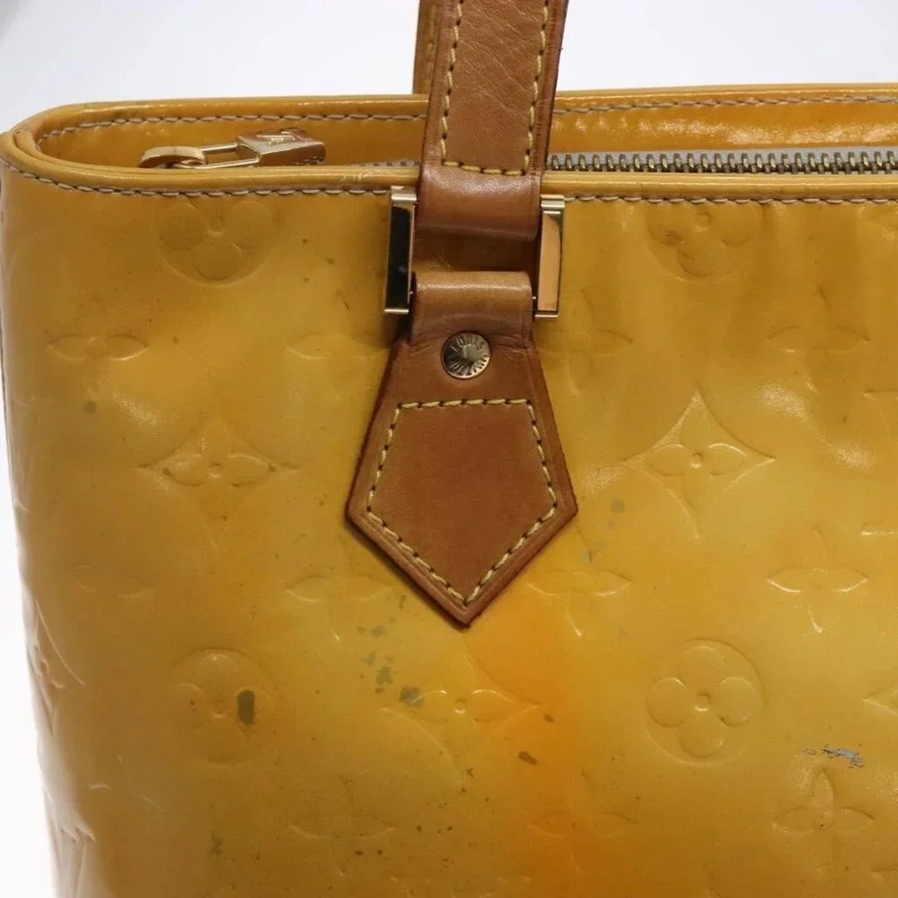 LOUIS VUITTON Monogram Vernis Houston Hand Bag Gris M91053 LV Auth 132526